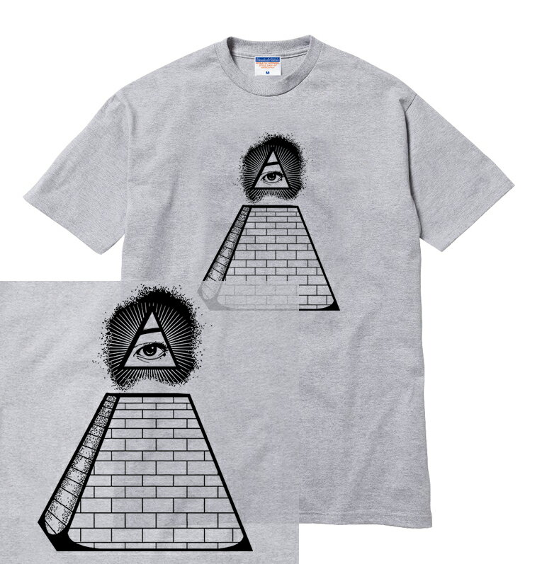 ILLUMINATI tシャツ 半袖 イルミナティ フリーメーソン freemason 秘密結社 アンビグラム ピラミッド 三角形 目玉 真実の目 プロビデンスの目 メンズ レディース ダンス 衣装 HIPHOP ストリート ブランド tee Tシャツ