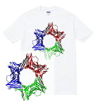 DNA2 tシャツ 半袖 dna 螺旋 塩基配列 遺伝子 生物 細胞 グラフィック 3d らせん メンズ レディース ダンス 衣装 HIPHOP ストリート ブランド tee Tシャツ