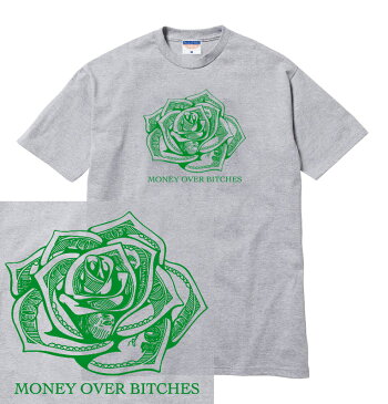 MONEY ROSE tシャツ 半袖 バラ 薔薇 ローズ 花 お金 ドル ドル札 マネー 現金 タトゥー bitches 刺青 アウトロー 不良 ギャング メンズ レディース ダンス 衣装 HIPHOP ストリート ブランド tee Tシャツ