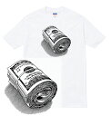 MONEY ROLL tシャツ 半袖 マネーロール 札束 ズク お金 ドル ドル札 マネー 現金 タトゥー bitches 刺青 アウトロー 不良 ギャング メンズ レディース ダンス 衣装 HIPHOP ストリート ブランド tee Tシャツ