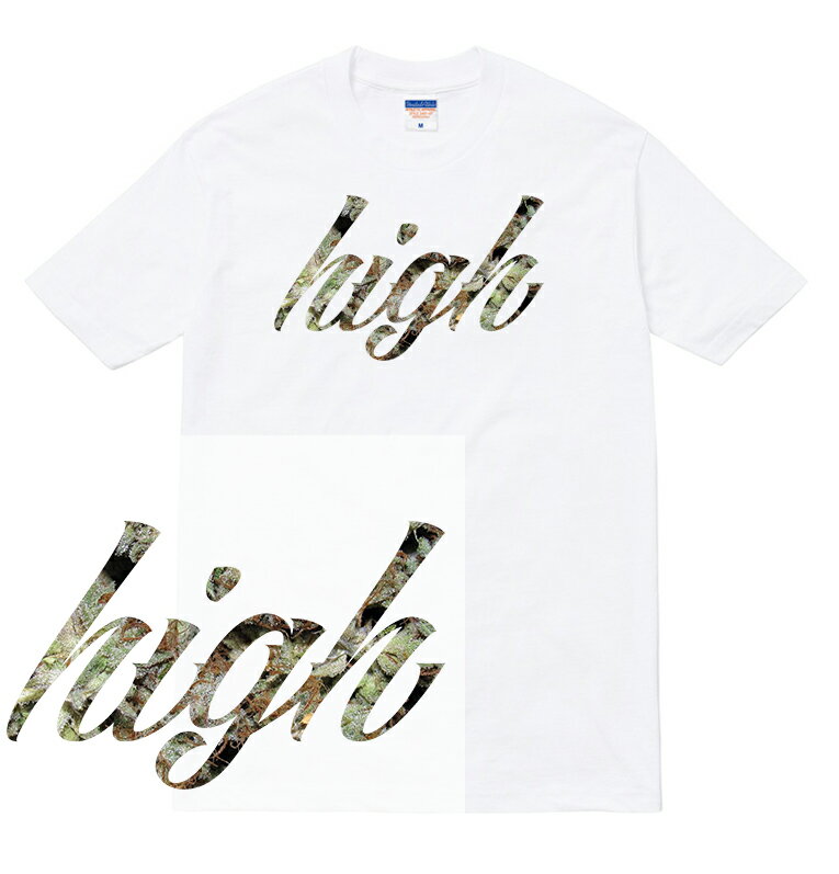 HIGH tシャツ 半袖 ガンジャ マリファナ ウィード weed kush high chill ラスタ レゲエ 大麻 420 ジョイント メンズ レディース ダンス 衣装 ストリート hiphop ブランド tee Tシャツ