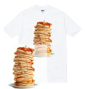 PANCAKE tシャツ 半袖 パンケーキ ホットケーキ デカ盛り デザート スイーツ 食べ物 ケーキ シロップ メイプル メンズ レディース ダンス 衣装 ストリート hiphop ブランド tee Tシャツ