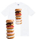 STACK OF DONUTS tシャツ 半袖 ドーナッツ ドーナツ パンケーキ ホットケーキ デカ盛り デザート スイーツ 食べ物 ケーキ シロップ メイプル メンズ レディース ダンス 衣装 ストリート hiphop ブランド tee Tシャツ