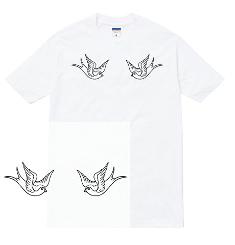 SWALLOW TATTOO tシャツ 鳥 ツバメ スワロー トラディショナル tattoo 刺青 入墨 タトゥー アート 芸術 art メンズ レディース ストリート ブランド tee Tシャツ