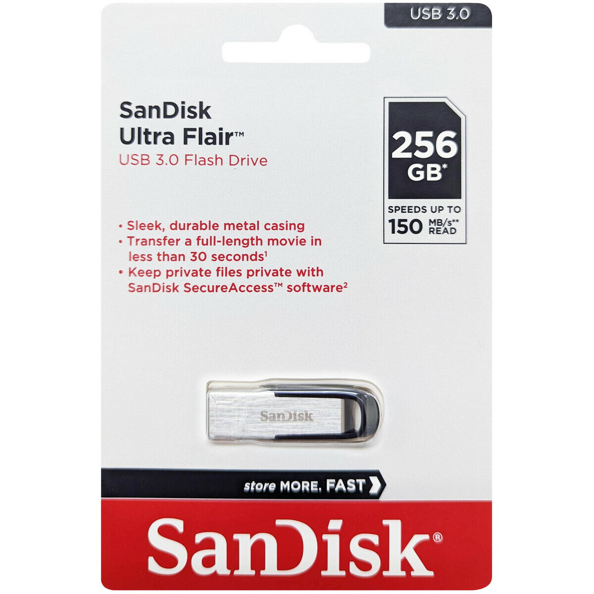 SanDisk サンディスク 並行輸入品 Ultra Flair USB 3.0 Flash Drive 256GB SDCZ73-256G-G46