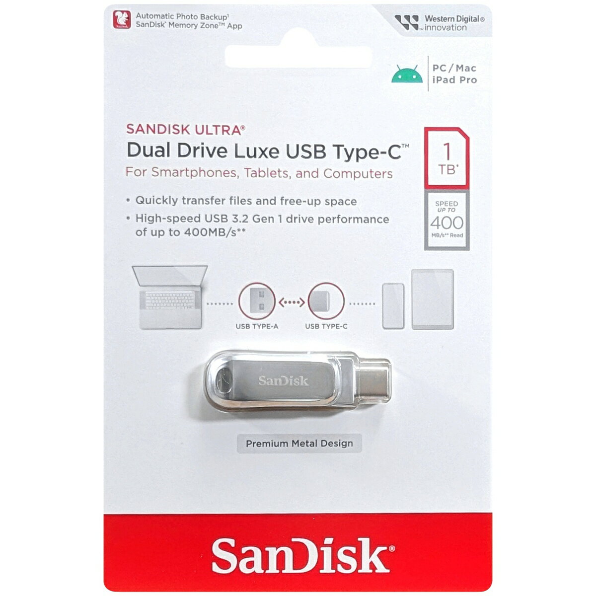 SanDisk サンディスク 並行輸入品 Ultra Dual Drive Luxe USB Type-C 1TB SDDDC4-1T00-G46