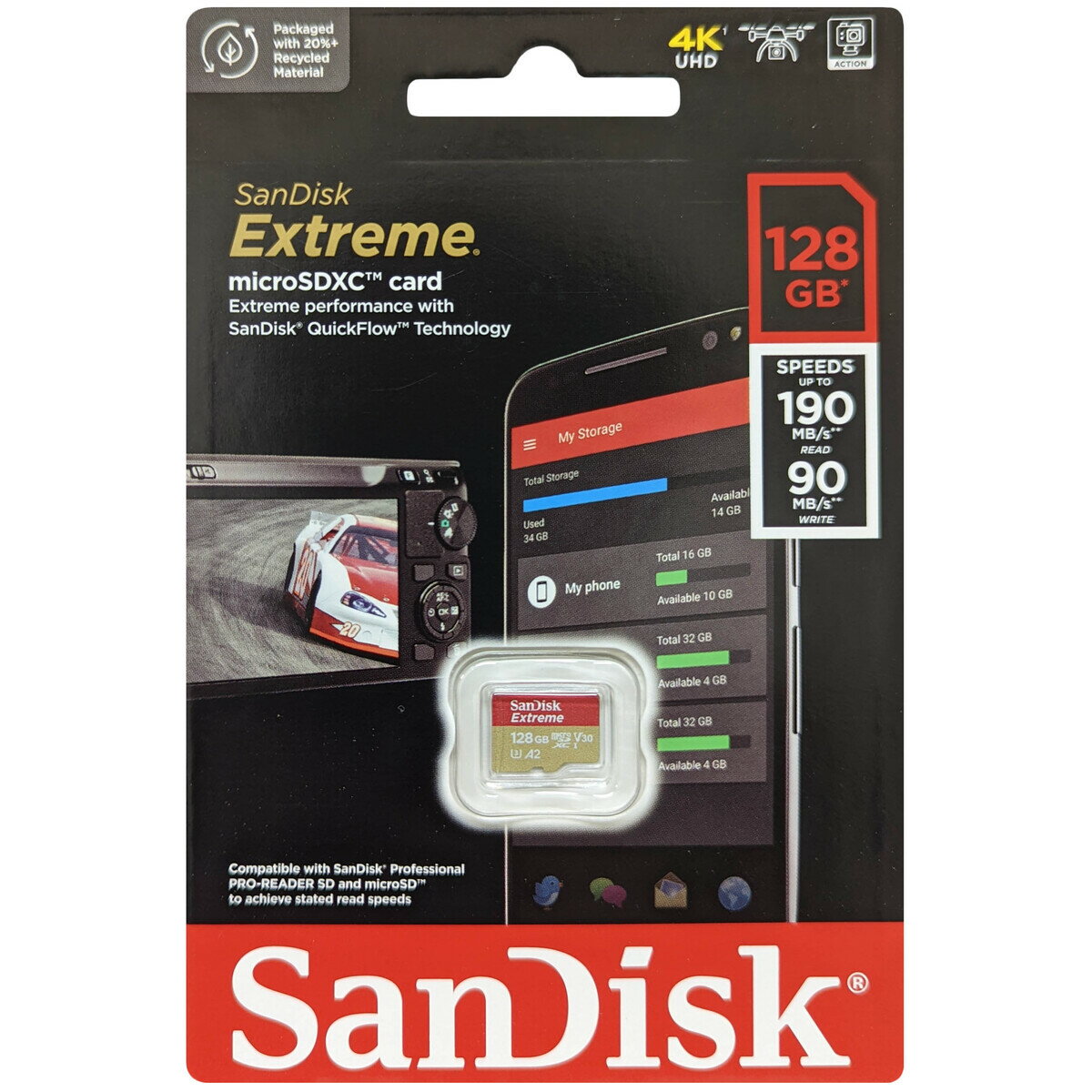 SanDisk サンディスク 並行輸入品 マイクロSDXCカード Extreme 128GB SDSQXAA-128G-GN6MN