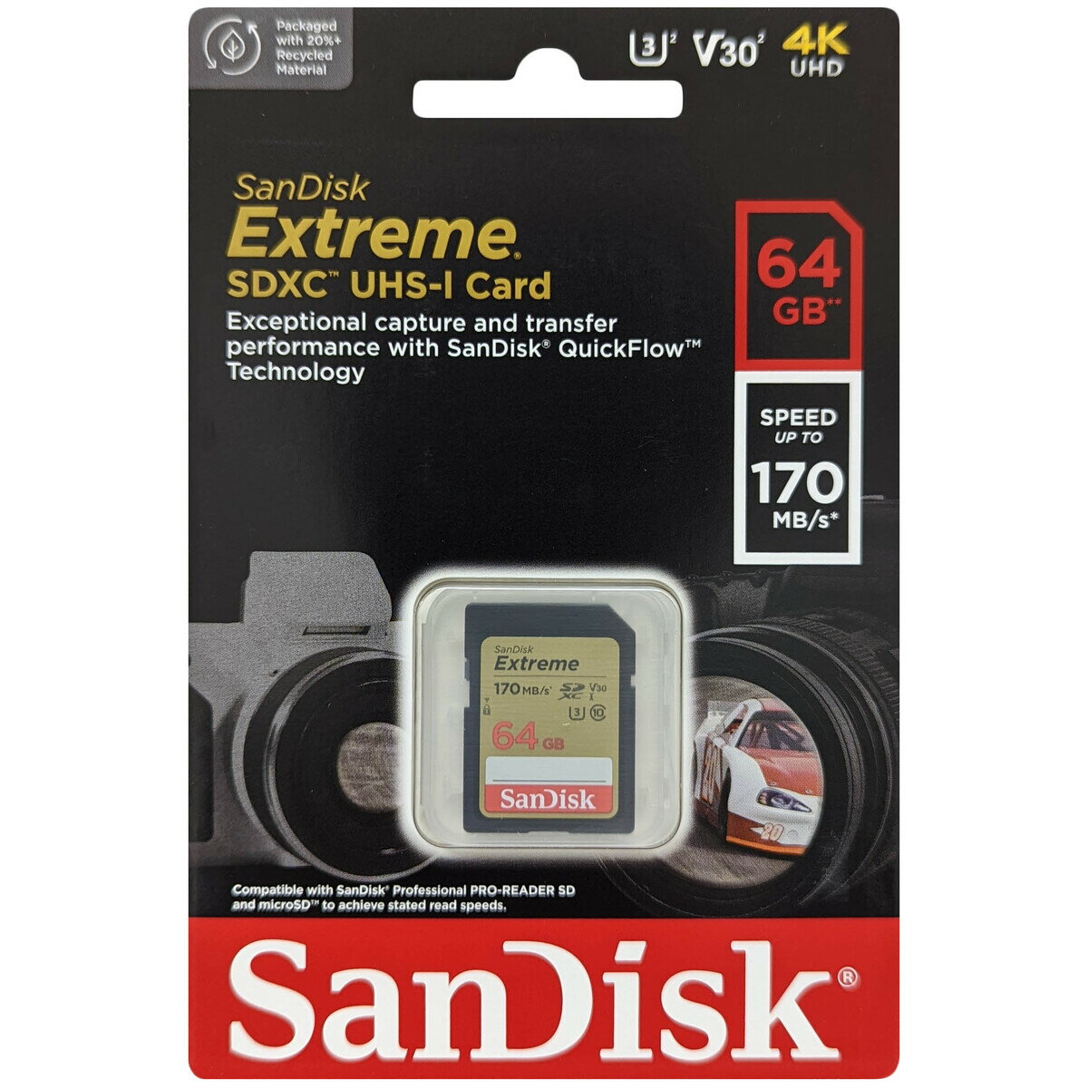SanDisk ǥ ¹͢ SDXC Extreme 64GB SDSDXV2-064G-GNCIN