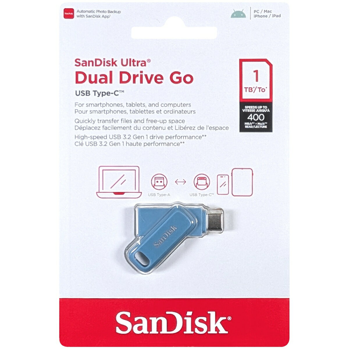 SanDisk サンディスク 並行輸入品 Ultra Dual Drive Go USB Type-C ナヴァイオベイ 1TB SDDDC3-1T00-G46NBB