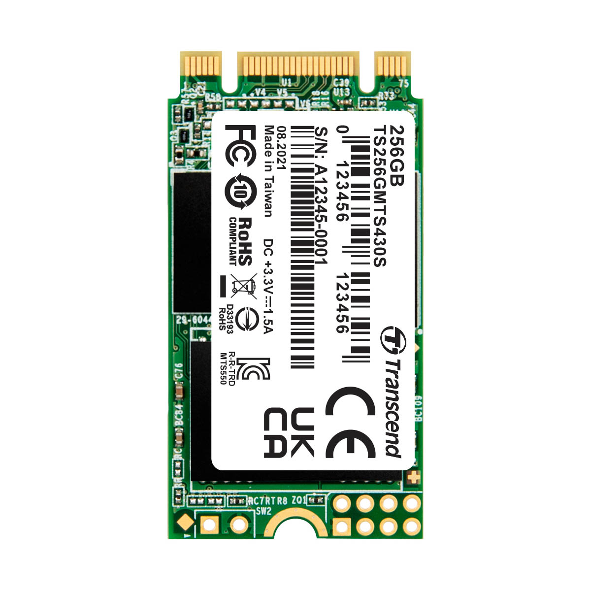 Transcend トランセンドジャパン M.2 Type2242 SATA SSD 430S MTS430S 256GB TS256GMTS430S