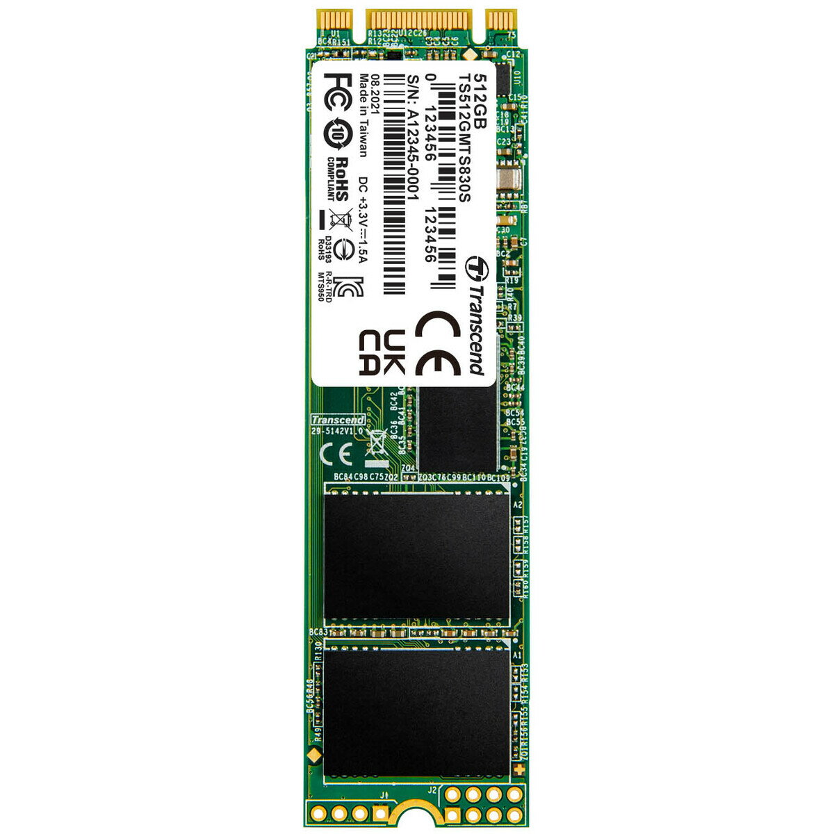 Transcend トランセンドジャパン M.2 Type2280 SATA SSD 830S MTS830S 512GB TS512GMTS830S