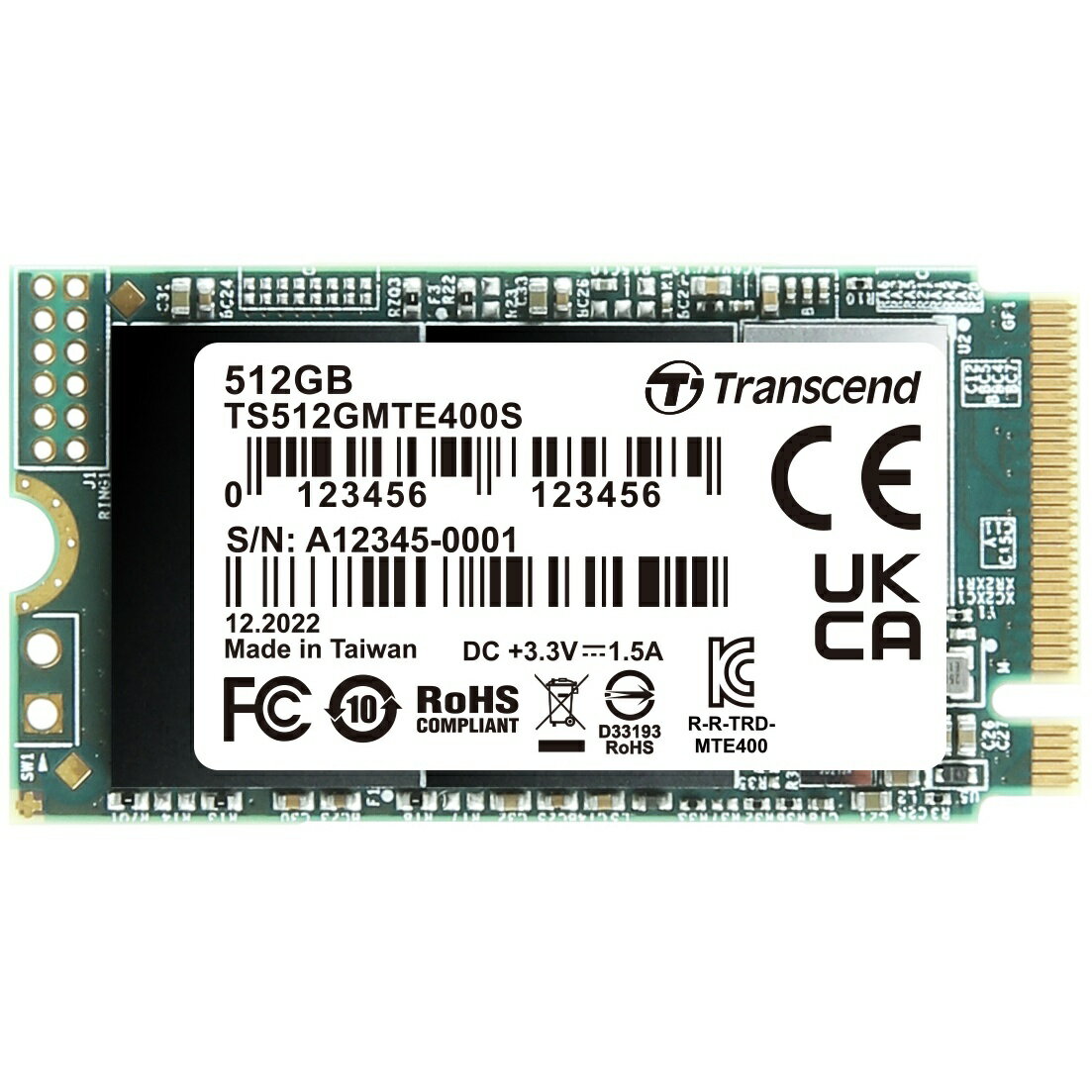 Transcend トランセンドジャパン M.2 Type2242 NVMe PCIe SSD 400S MTE400S 512GB TS512GMTE400S