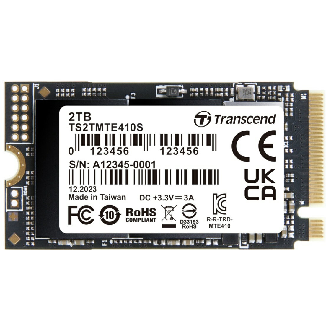 Transcend ȥ󥻥ɥѥ M.2 Type2242 PCIe SSD 410S MTE410S 2TB  TS2TMTE410S