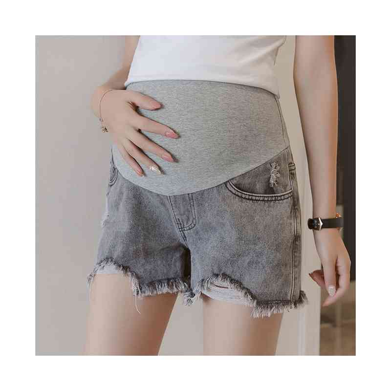 マタニティ マタニティデニム マタニティウェア パンツ フリンジ シンプル ダメージ加工 妊娠服 デニム 送料無料 産前産後 大きいサイズ 春夏 ズボン おしゃれ マタニティデニムパンツ ショートパンツ お腹周りをサポート マタニティウェア 送料無料 無地 ショートパンツ