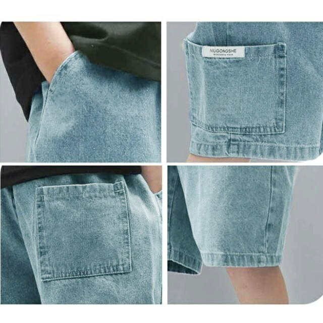 110‐170cm デニムハーフパンツ キッズ 子ども ショートパンツ 薄手 夏 ゆったり 子...