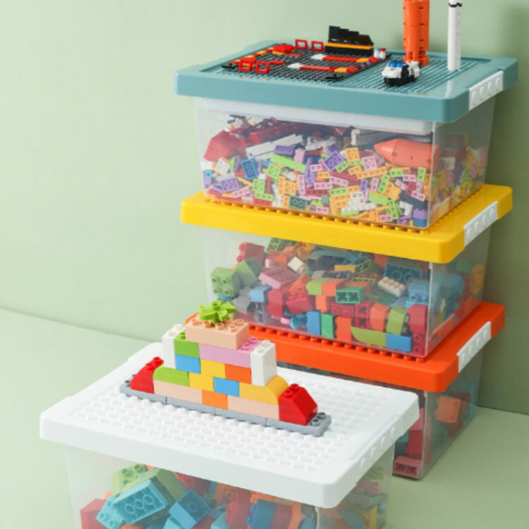 整理 仕切り×2段 玩具収納ケース 仕切り×2段 収納 ボックス おもちゃ収納 お片付け 収納ボックス 子ども 小物収納 雑貨 見やすい フタ付 工具箱 小物入れ キッズ 防塵 丈夫 [2]