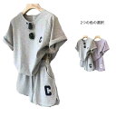 Tシャツ 夏 2点セット ショートパンツ パジャマ 上下セット セットアップ ルームウェア レディース 半袖 部屋着 リラックス 寝巻き おしゃれ 送料無料 カ...