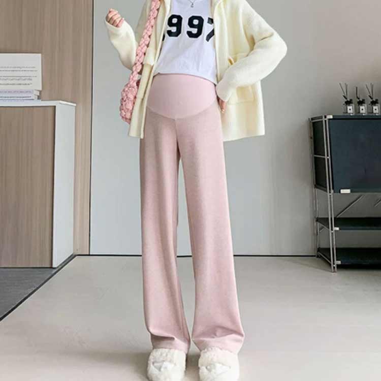 マタニティ リブ ワイド 春秋 ズボン ワイドパンツ 裏起毛 パンツ 美脚 ずぼん 脚長 秋冬 リブ マタニティ あったか ズボン パンツ 長ズボン 無地 ルームウェア ボトムス ジョガーパンツ ズボン 極暖パンツ マタニティ 秋 冬 ウエストゴム 着やせ 無地 防寒 産前産後