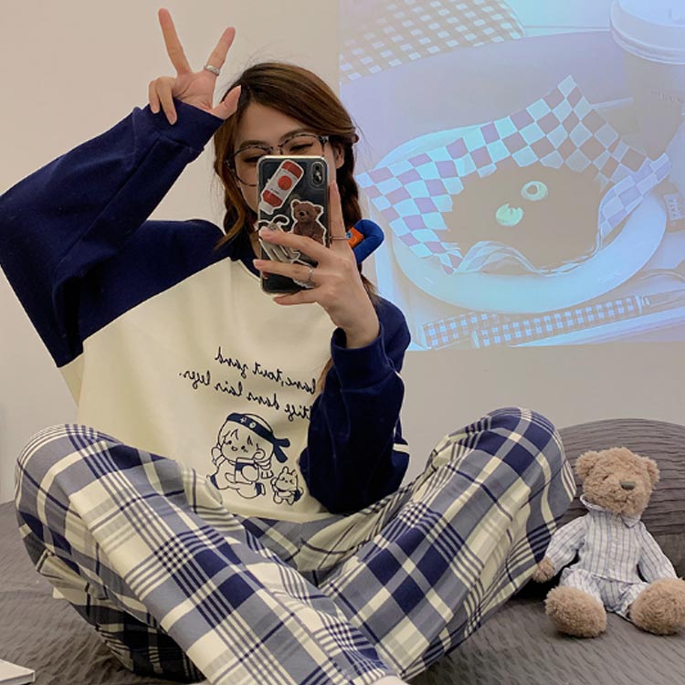 レディース パジャマ 長袖 長ズボン ルームウ...の紹介画像3