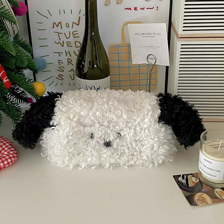 犬 ティッシュケース 動物 コンパクト かわいい いぬ おしゃれ 犬型 インテリア 横型 収納 韓国 ティッシュカバー モノトーン 北欧風 オシャレ 車 キャラクター 動物 おもしろ ティッシュケース レトロ [3]