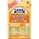 商品説明・保健機能食品栄養機能食品(ビタミンC・ビタミンB1・ビオチンなど)・必須アミノ酸プラス30種類の必要成分をまとめて1つに・着色料、香料、保存料すべて無添加栄養機能・ビタミンB1は、炭水化物からのエネルギー産生と皮膚や粘膜の健康維持を助ける栄養素です。・ビオチンは、皮膚や粘膜の健康維持を助ける栄養素です。・亜鉛は、皮膚や粘膜の健康維持を助けるとともに、たんぱく質・核酸の代謝に関与して、健康の維持に役立つ栄養素です味覚を正常に保つのに必要な栄養素です。・ビタミンCは、皮膚や粘膜の健康維持を助けるとともに、抗酸化作用を持つ栄養素です。・マグネシウムは、骨や歯の形成に必要な栄養素です。マグネシウムは、多くの体内酵素の正常な働きとエネルギー産生を助けるとともに、血液循環を正常に保つのに必要な栄養素です。内容量120粒約30日分お召し上がり方・1日の摂取目安量：4粒栄養機能食品として1日4粒を目安に、かまずに水またはお湯とともにお召し上がりください。・食生活は、主食、主菜、副菜を基本に、食事のバランスを。成分・分量栄養成分表示1日目安量（4粒）あたりエネルギー2.3kcalたんぱく質0.26g脂質0.028g糖質0.27g食物繊維0.14gナトリウム0.23〜9.2mgβ-カロテン1072μgビタミンB11.0mgビタミンB21.1mgナイアシン11mgビタミンB61.0mg葉酸200μgビタミンB122.0μgビオチン30μgパントテン酸6.0mgビタミンC80mgビタミンD2.5μgビタミンE8.0mgビタミンK6.5μgカルシウム212mg鉄2.5mgマグネシウム76mg銅0.2mgマンガン0.0054〜0.054mgセレン7.6μg亜鉛2.1mgクロム10μgモリブデン5.6μgバリン33mgロイシン61.5mgイソロイシン27mgトレオニン31.5mgメチオニン24mgフェニルアラニン58.5mgトリプトファン10.5mgリジン54mgメチルヘスペリジン5.0mg原材料名粉末還元麦芽糖、モリブデン酵母、ゼラチン(ショ糖含有)、ビタミンE含有植物油、黒胡椒エキス、デキストリン、クロム酵母、セレン酵母、マンガン酵母、未焼成Ca、酸化Mg、結晶セルロース、V.C、L-リジン塩酸塩、L-ロイシン、L-フェニルアラニン、L-バリン、L-トレオニン、L-イソロイシン、クエン酸第一鉄Na、L-メチオニン、グルコン酸亜鉛、微粒酸化ケイ素、ステアリン酸Ca、ナイアシン、L-トリプトファン、シェラック、加工デンプン、パントテン酸Ca、メチルヘスペリジン、デュナリエラカロテン、アラビアガム、グルコン酸銅、V.B6、V.B2、V.B1、葉酸、ビオチン、V.K、V.D、V.B12使用上の注意・製品は、多量摂取により疾病が治癒したり、より健康が増進するものではありません。1日の摂取目安量を守ってください。・乳幼児・小児は製品の摂取を避けてください。・多量に摂取すると軟便（下痢）になることがあります。・亜鉛の摂りすぎは銅の吸収を阻害するおそれがありますので、過剰摂取にならないよう注意してください。・妊娠・授乳中の方は摂らないでください。・薬を服用中、通院中の方は医師にご相談ください。・食品アレルギーの方は全成分表示をご確認の上、お召し上がりください。・体質体調により、まれに体に合わない場合（発疹、胃部不快感など）があります。その際はご使用を中止ください。・ビタミンB2の影響で尿が黄色くなることがあります。・天然由来の原料を使用のため色等が変化することがありますが、品質に問題はありません。・製品は、特定保健用食品と異なり、消費者庁長官による個別審査を受けたものではありません。保管および取扱い上の注意・直射日光を避け、湿気の少ない涼しい所に保存してください。原産国日本発売元小林製薬株式会社「お客様相談室」電話番号：06-6203-3625受付時間：9：00-17：00(土・日・祝を除く)区分栄養補助食品広告文責有限会社オリオンドラッグ薬局*お客様窓口*[楽天*オリオンドラッグ薬局*］電話:0744-26-6771/fax:0744-27-7068mail:asuka-ph@shop.rakuten.co.jp（時間/9時〜17時土・日祝除く)■商品の送付先について■ 転送業者・代行業者・倉庫・ホテル・旅館　等への発送はしておりません。 万が一、ご注文いただいた場合はキャンセルさせていただきますのでご了承ください。 ■医薬品のご購入について■ 1度にお買い上げいただける個数に制限があります。 ■商品について■ ※パッケージデザイン等は予告なく変更される場合がございます。 ※商品廃番・メーカー欠品など諸事情によりお届けできない場合がございます。 ■配送について■ 1配送先につき1個口の商品を梱包した状態で厚さが3cm未満の場合はゆうメール発送となります。 1配送先につき1個口の商品を梱包した状態で厚さが3cm以上の場合はレターパックプラス 佐川急便またはヤマト運輸での発送となります。 その場合送料390円がかかります。 ご注文時にゆうメールを選択されていても厚さが3cm以上の場合は「宅配便」発送となります のでご了承ください。 ご不明な点がございましたらご注文の前にお問い合わせください。