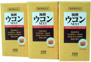 極撰ウコンNEXT 100カプセル×3個組 健康補助食品 -P20(月末はポイント20倍)
