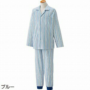 紳士 ワンタッチテープ パジャマ フルオープンズボン シニア 綿100% 着脱しやすい 春 夏 秋 冬 通年着れる 長袖 シニアファッション 70歳代 80歳代...