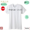\母の日遅れてごめんね 500円%オフ!/【2枚セット】【グンゼ】【半袖丸首】【3L】【日本製】グンゼ 肌着 快適工房 良質 綿100%s 紳士 半袖 丸首 白...