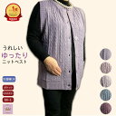 \ファッションザセール 20%オフ!/【 洗濯機OK】シニア ベストレディース ボタン大きめ ニット 洗濯機OK シニアファッション レディース 80代 70代...
