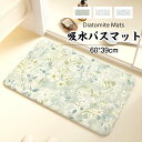 送料無料 珪藻土バスマット ソフト 足拭きマット 花柄 ラグ 大判 60*39cm 吸水速乾 バスマット 速乾 お風呂マット 浴室マット 浴槽マット 乾度良好 ...