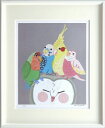 【版画・絵画】米澤彩『メンフクロウの上で』ジクレー■限定300部・新品★
