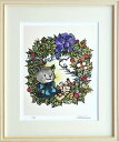 【版画・絵画】KANNA『かわいいクリスマスリース』ジクレー■限定300部・新品★