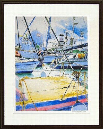 樂天商城 - 【版画・絵画】安藤洋重『港の停泊』ジクレー■新品★