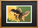 【版画・絵画】岩本夏樹『菊に黒阿蘭陀』ジクレー■限定300部・新品★