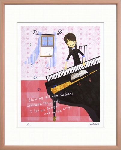 【版画・絵画】はりたつお『A spring day』ジクレー■限定300部・新品★