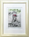 【版画・絵画】山岡康子『mademoiselle』銅版画(エッチング)■限定150部・新品★