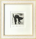 【版画・絵画】山岡康子『Black cat』銅版画(エッチング)■限定300部・新品★