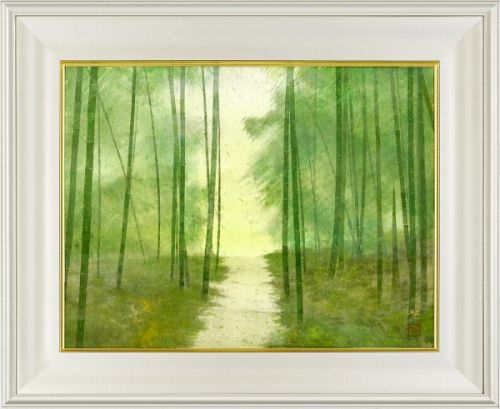 【日本画・絵画】坂元雪埜『竹林奏々（P10号）』日本画■新品★