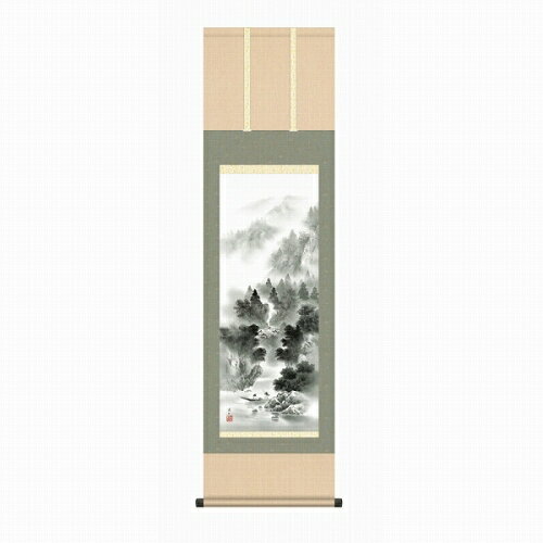商品の詳細 作家名 伊藤渓山 作品名 悠景山水（尺三立） 技法 版画+手彩色 外径サイズ 164×45 cm 作品サイズ − 補足説明 表装済　尺三立 状態 新品 付属品 紙箱 エディション 【作品解説・掛軸】神秘的で美しい風景が郷愁の世界を誘う山水画です。山水のしみじみした風景に思わず心が和む掛け軸です。年中掛けや贈答用としてご使用していただけます。【作者略歴】伊藤　渓山三美会所属【掛け軸寸法・体裁】■寸法　縦165cm×横45cm　（尺三立）■表装　表装済・風帯付■本紙　絹本■軸先　陶器■箱　　紙箱 ※ 本商品は、店舗等でも販売している為、　　ご注文のタイミングによっては完売となる場合が御座います　　ので、その場合は、ご容赦下さい。 ■伊藤渓山の一覧 ※商品画像は、出来る限り商品の色合いに近付けて再現する様、心掛けておりますが、ご使用のモニタによっては実際の色合いと異なって見える場合が御座います。予め、ご了承下さい。 掛軸：掛け軸：_山水_水墨_年中