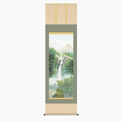 樂天商城 - 【掛け軸・掛軸】小林秀峰『清風情景（尺五立）』版画+手彩色■表装済み・新品★