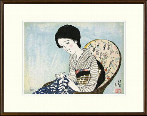 【版画・絵画】竹久夢二『幸せの予感』リトグラフ■限定300部・新品★