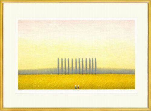 【版画・絵画】府川誠『薄明』リトグラフ■限定100部・新品★