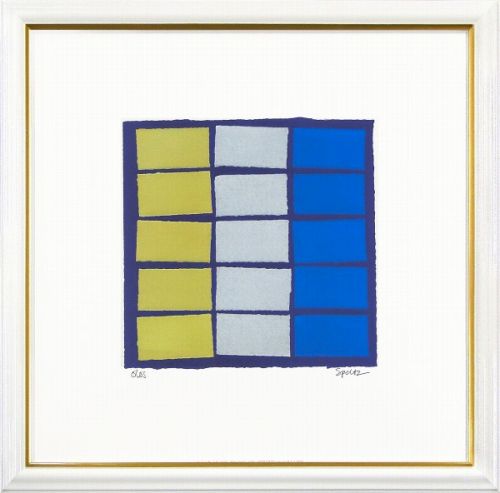 商品の詳細 作家名 Speltz 作品名 S1165 技法 オフセットによる複製 外径サイズ 56×56 cm 作品サイズ 29×29 cm 補足説明 状態 新品　 付属品 額付 エディション ◆ Speltz四角い枠の中に棒や窓などを描いた作品が多く、色彩の美しさに幅広い年齢層から支持を受けています。 ※ 本商品は、店舗等でも販売している為、　　ご注文のタイミングによっては完売となる場合が御座います　　ので、その場合は、ご容赦下さい。 ■Speltzの一覧 ※商品画像は、出来る限り商品の色合いに近付けて再現する様、心掛けておりますが、ご使用のモニタによっては実際の色合いと異なって見える場合が御座います。予め、ご了承下さい。 抽象画_現代アート_窓_四角形