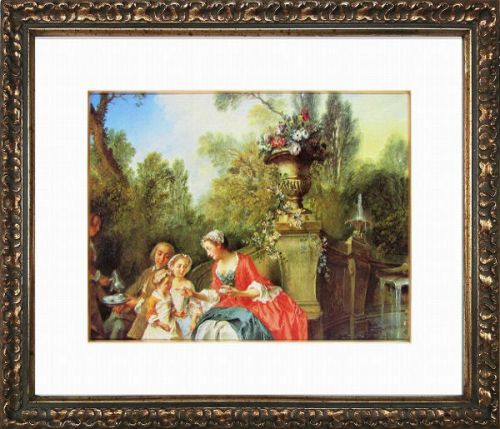 【絵画】ニコラ・ランクレ『二人の少女を伴う男女』複製画■新品★