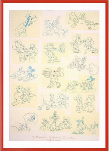 樂天商城 - 【絵画】ウォルト・ディズニー『Cartoon Classics 1928〜1995』複製画■新品★