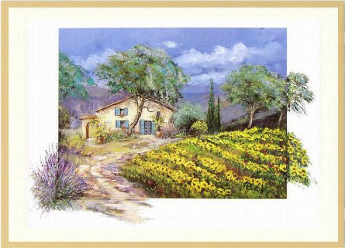 樂天商城 - 【絵画】カタリナ・シェットラー『花畑のある家』複製画■新品★