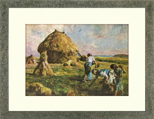 【絵画】レオン‐オーギュスタン・レムミット『落穂拾い』複製画■新品★