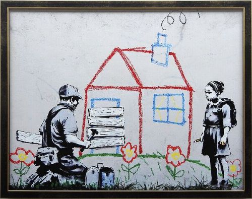 【絵画】バンクシー『PLAYHOUSE』複製画■新品★