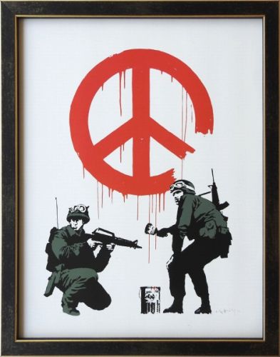 【絵画】バンクシー『Peace Soldiers』複製画■新品★