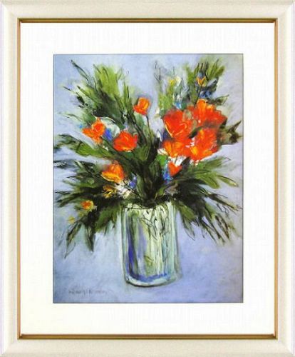 【絵画】リチャード・アケルマン『スカーレットブーケ』複製画■新品★